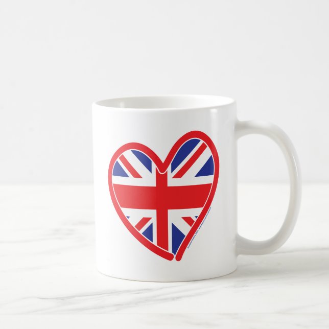 Union Jack Royal Heart Coffee Mug (Right)