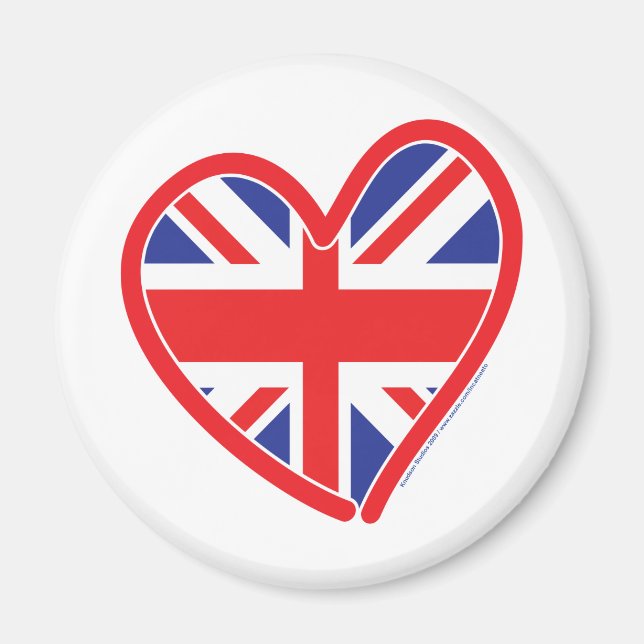 Union Jack Royal Heart Magnet (Front)