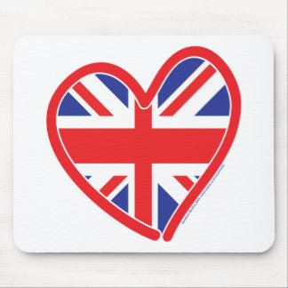 Union Jack Royal Heart Mouse Mat