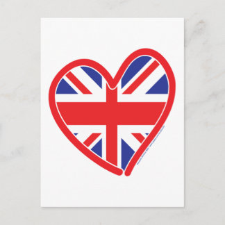 Union Jack Royal Heart Postcard