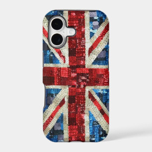 Union Jack sequin bling UK English flag iPhone 5