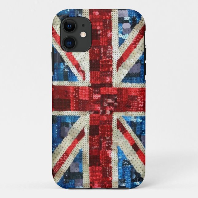 Union Jack sequin bling UK English flag iPhone 5 Case-Mate iPhone Case (Back)