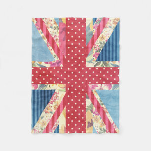 Union Jack   Shabby Chic Fleece Blanket