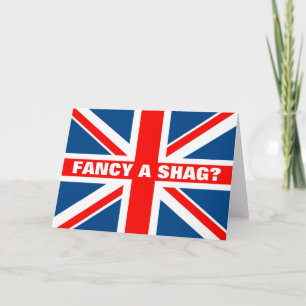 Union Jack shag Card