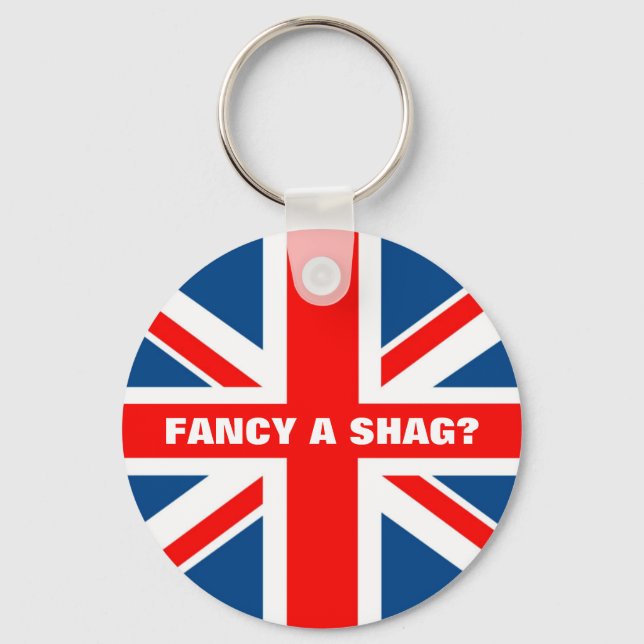 Union Jack shag Key Ring (Front)