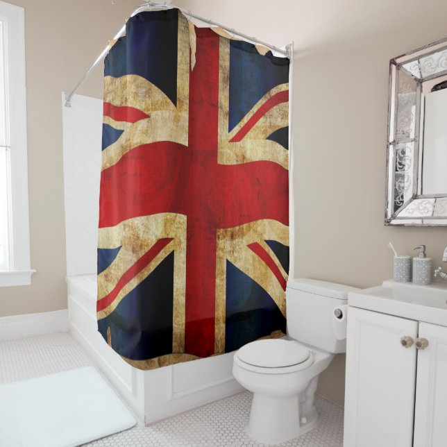 Union Jack Shower Curtain (In Situ)