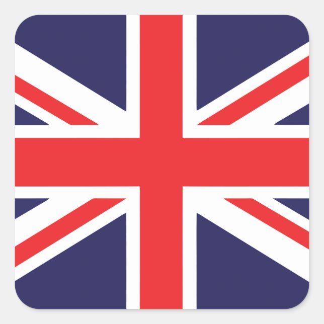 Union Jack Square Sticker (Front)