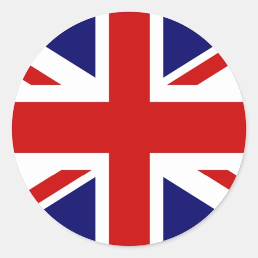 Image of Union jack stickers | round