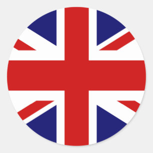 Union jack stickers   round