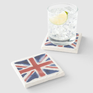 Union jack stone coaster