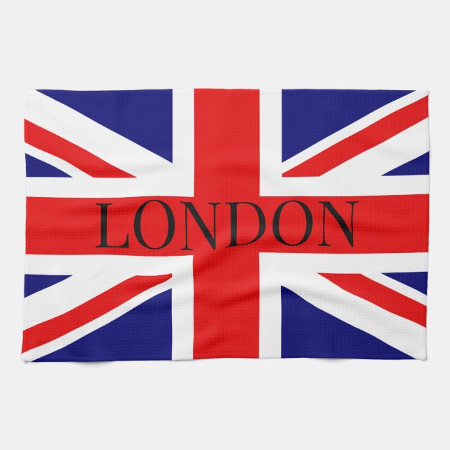 Union Jack the British Flag London   Tea Towel (Horizontal)