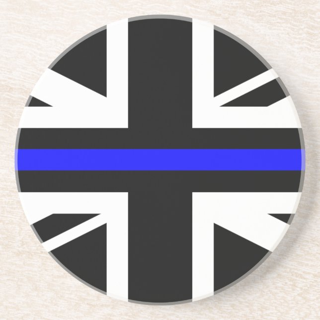 Union Jack Thin Blue Line Coaster (Front)