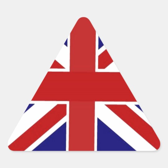 Union Jack Triangle Sticker Zazzle.co.uk