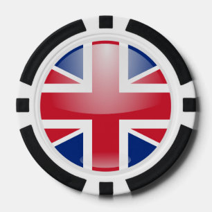 Union Jack UK Flag Poker Chips