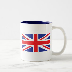 Union Jack UK Flag Two-Tone Coffee Mug