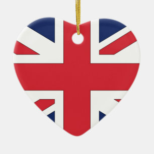 Union Jack/ Union Flag of United Kingdom Ceramic Tree Decoration