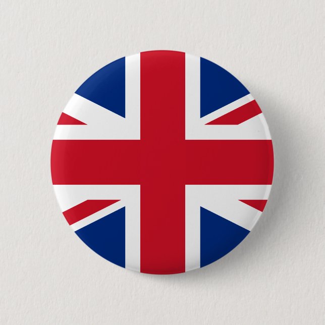 Union Jack United Kingdom 6 Cm Round Badge (Front)