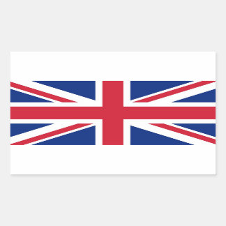 Union Jack: United Kingdom flag Rectangular Sticker