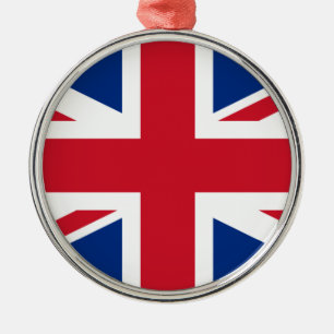 Union Jack United Kingdom Metal Tree Decoration