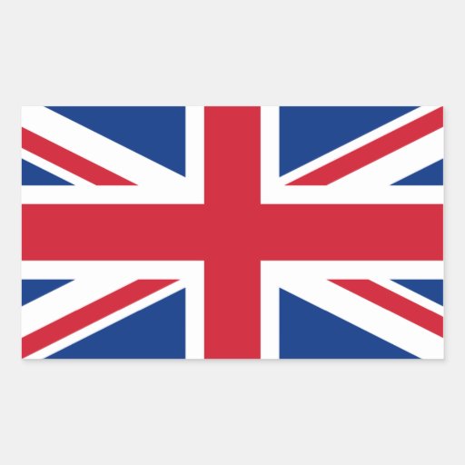 Image of Union Jack United Kingdom Rectangular Sticker