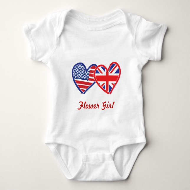 Union Jack/USA Baby Bodysuit (Front)