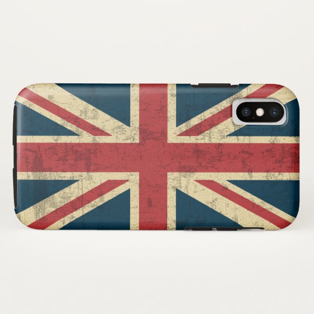 Union Jack Vintage Distressed Case-Mate iPhone Case (Back (Horizontal))