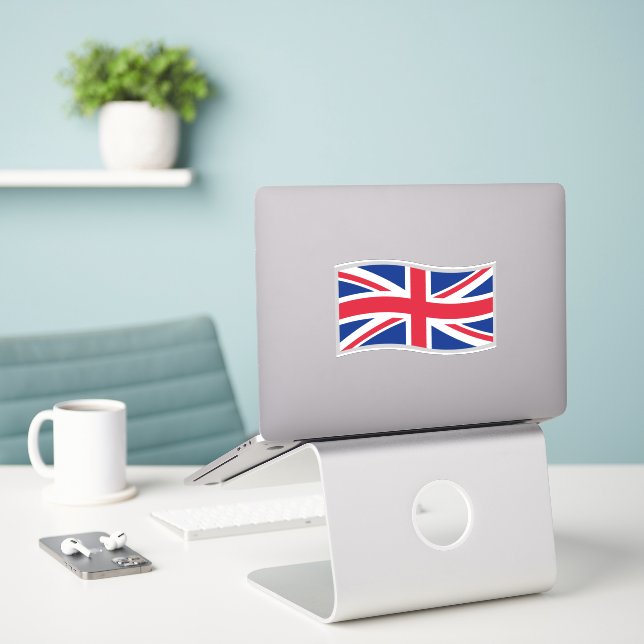 Union Jack waving (Laptop On Desk)