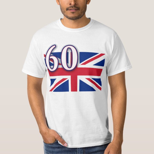Union Jack with 60 for the Diamond Jubilee T-Shirt (Front)