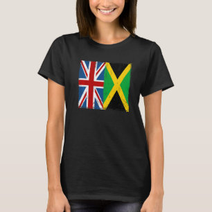 Union Jack With Jamaican Flag & British Caribbean T-Shirt
