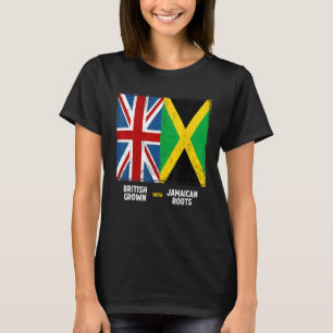 Union Jack With Jamaican Flag & British Caribbean T-Shirt
