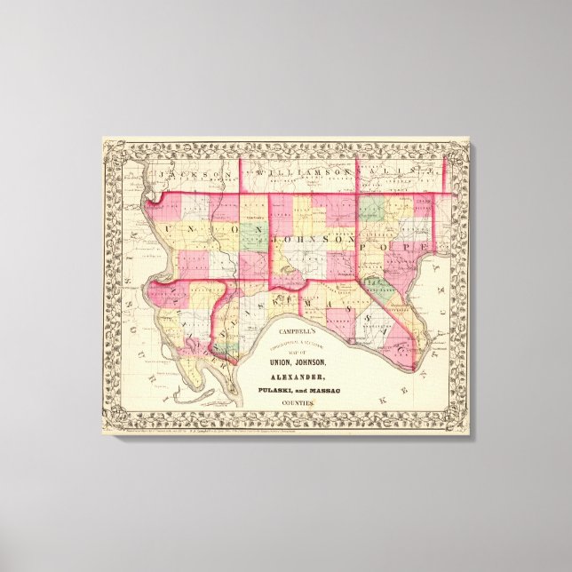 Union, Johnson, Alexander, Pulaski Canvas Print (Front)