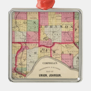 Union, Johnson, Alexander, Pulaski Metal Tree Decoration