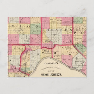 Union, Johnson, Alexander, Pulaski Postcard