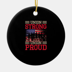 Union Laborer Union Strong Labour Union Worker Uni Ceramic Tree Decoration