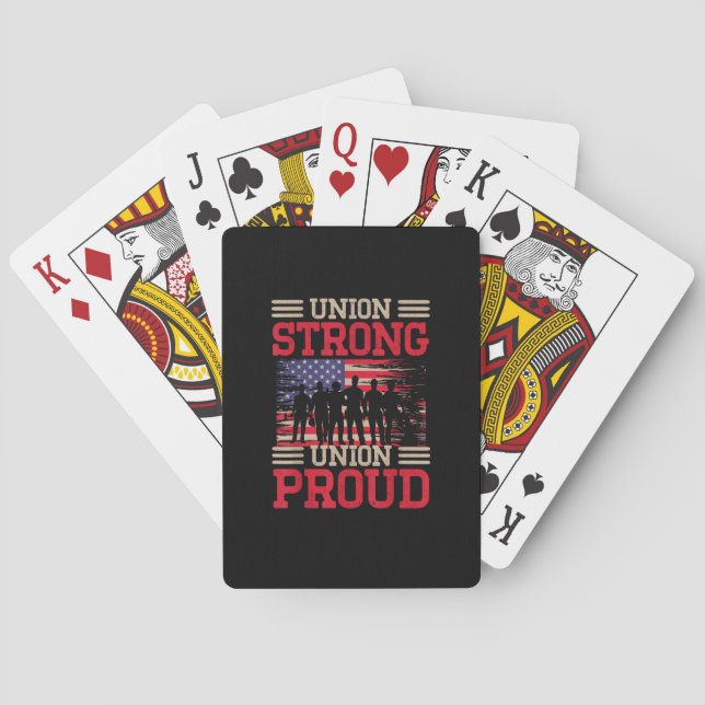 Union Laborer Union Strong Labour Union Worker Uni Playing Cards (Back)