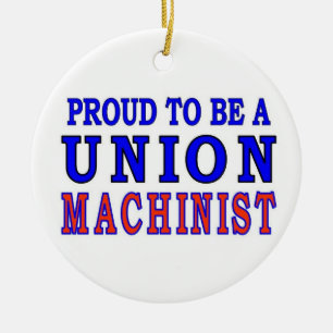 UNION MACHINIST CERAMIC TREE DECORATION