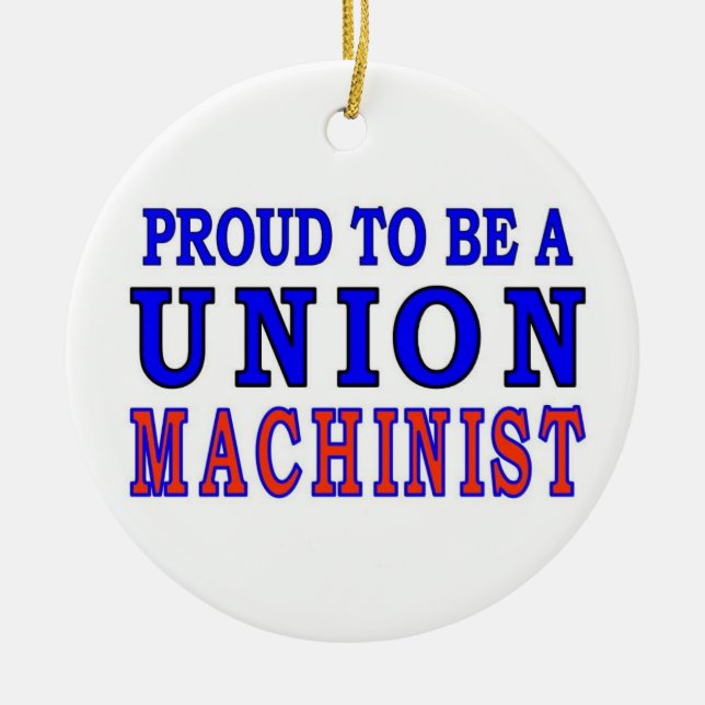 UNION MACHINIST CERAMIC TREE DECORATION (Front)
