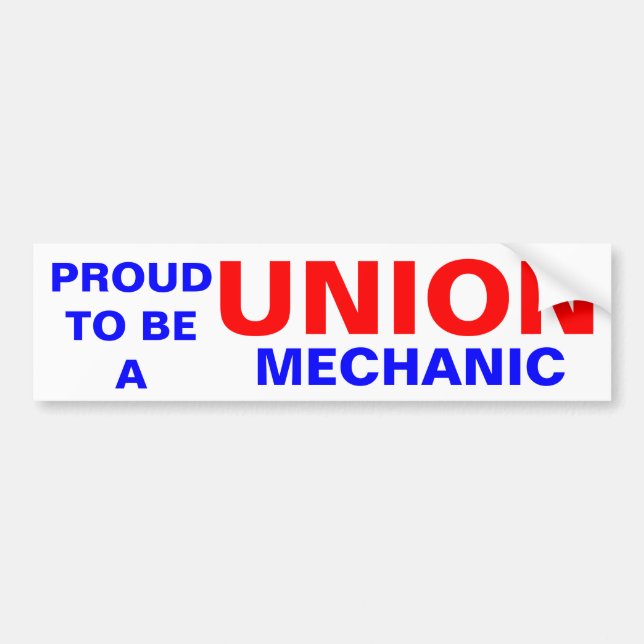 UNION MECHANIC BUMPER STICKER (Front)