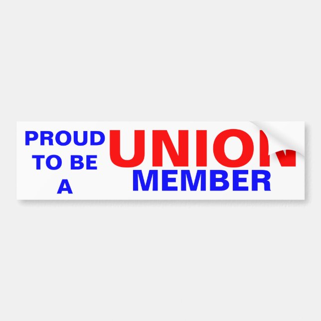 UNION MEMBER BUMPER STICKER (Front)