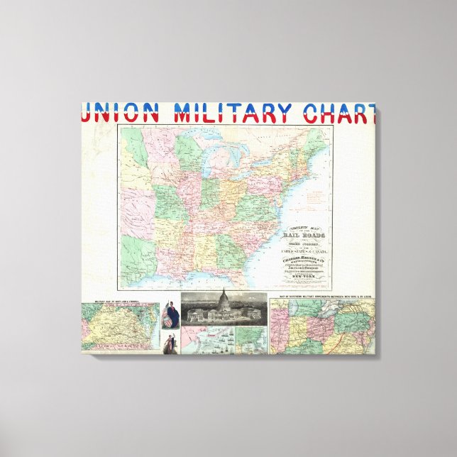 Union Military Chart Canvas Print (Front)