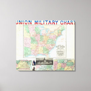 Union Military Chart Canvas Print