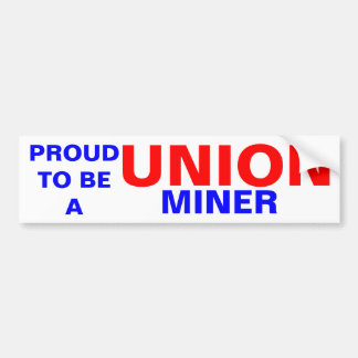 UNION MINER BUMPER STICKER