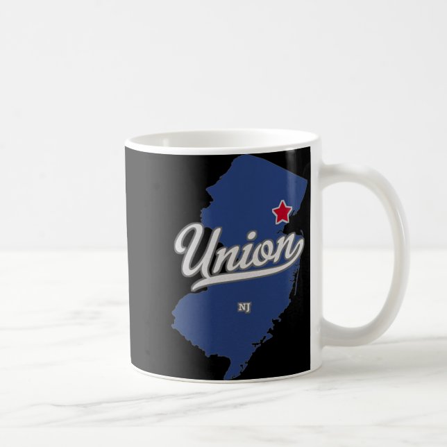 Union New Jersey Nj Map  Coffee Mug (Right)