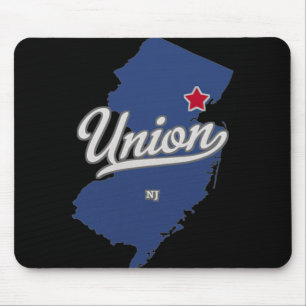 Union New Jersey Nj Map Mouse Mat