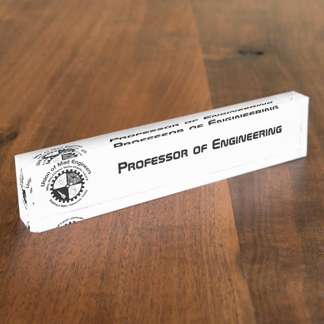 Union of Mad Engineers Nameplate (Side)
