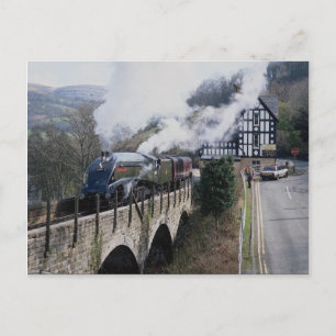 Union of South Africa Steam Train, on Berwyn Viadu Postcard