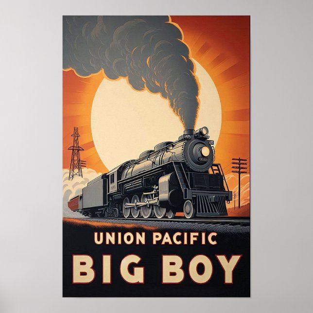 Union Pacific Big Boy Vintage Train Poster (Front)