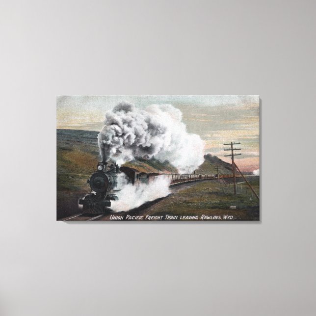 Union Pacific Freight Train View Canvas Print (Front)