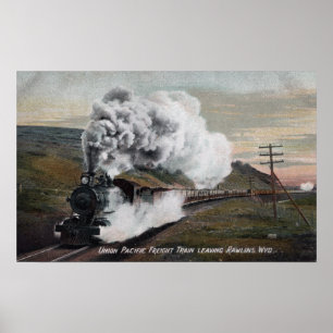 Union Pacific Freight Train View Poster