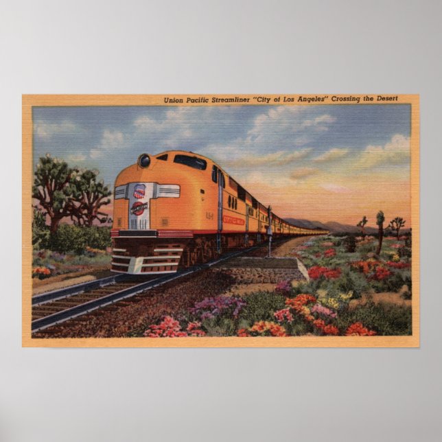 Union Pacific Railroad "City of Los Angeles" Poster (Front)